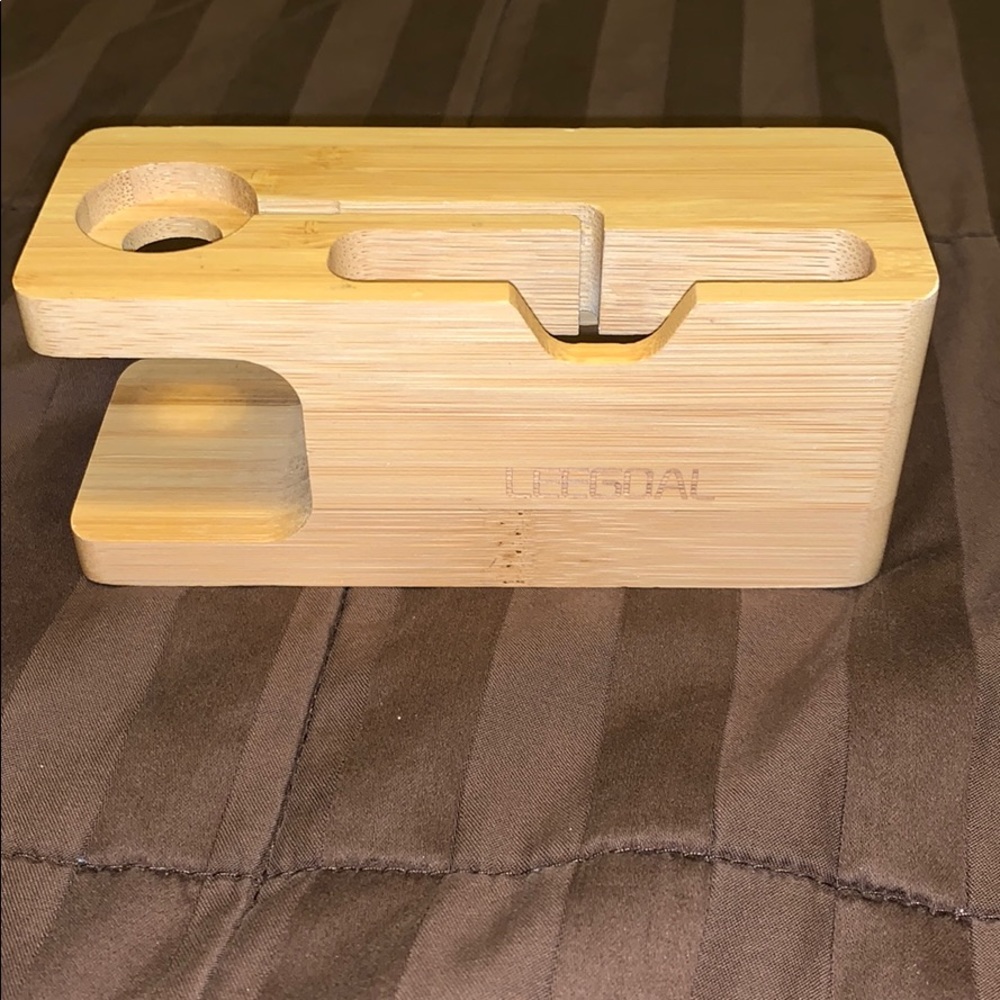 Apple Watch and phone charger stand